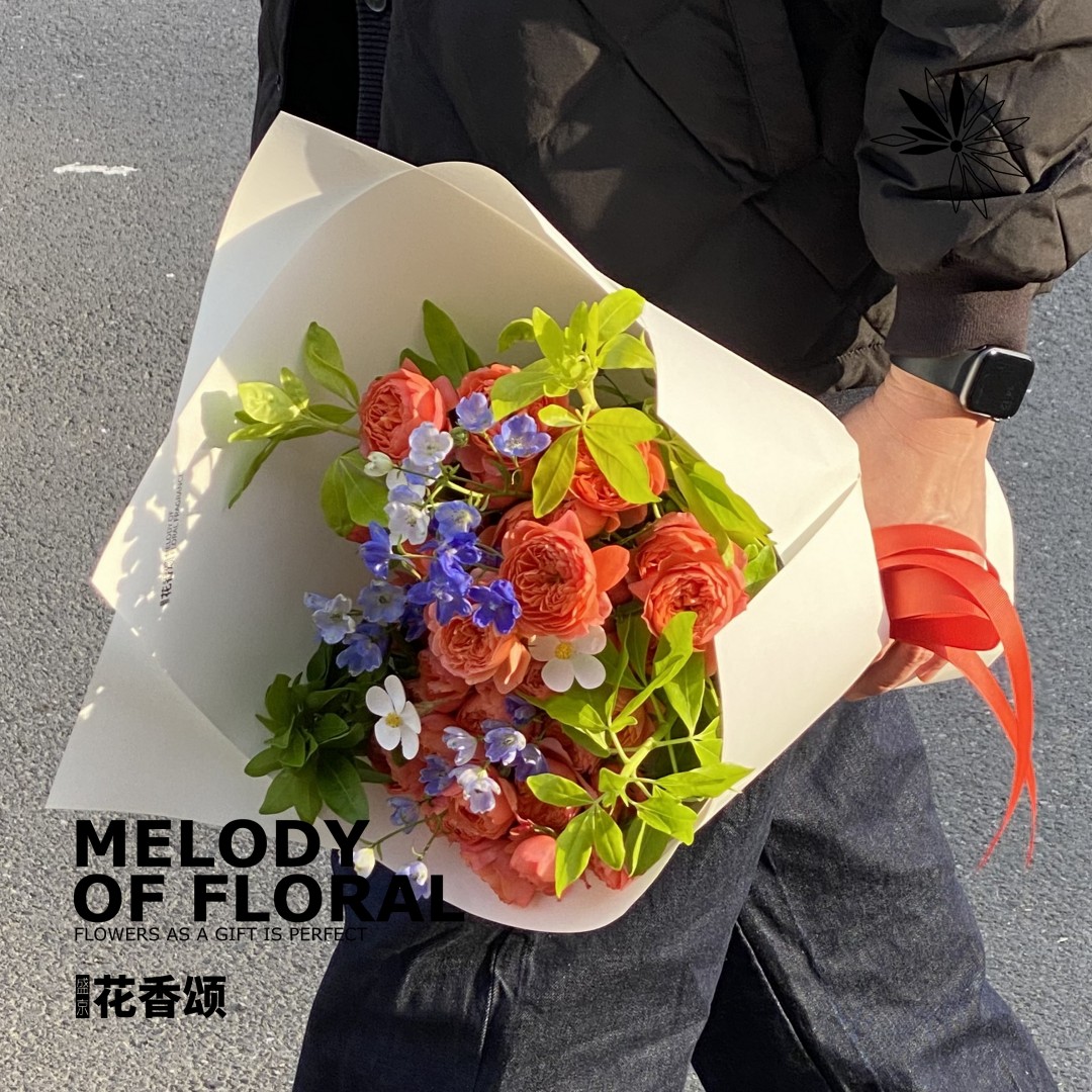 果汁多头玫瑰花束(S)